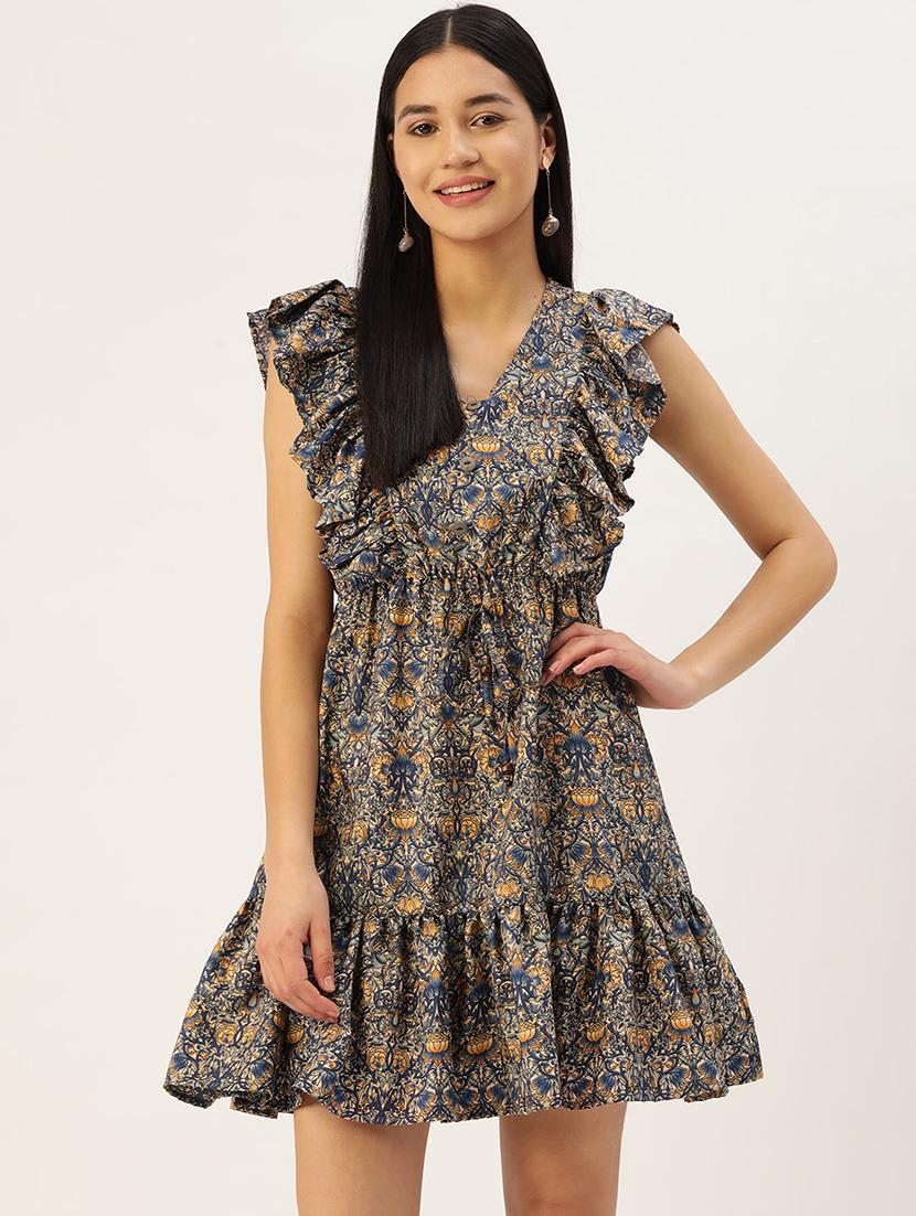 women's fit & flare abstract dress - 19145042 -  Zoom Image - 0