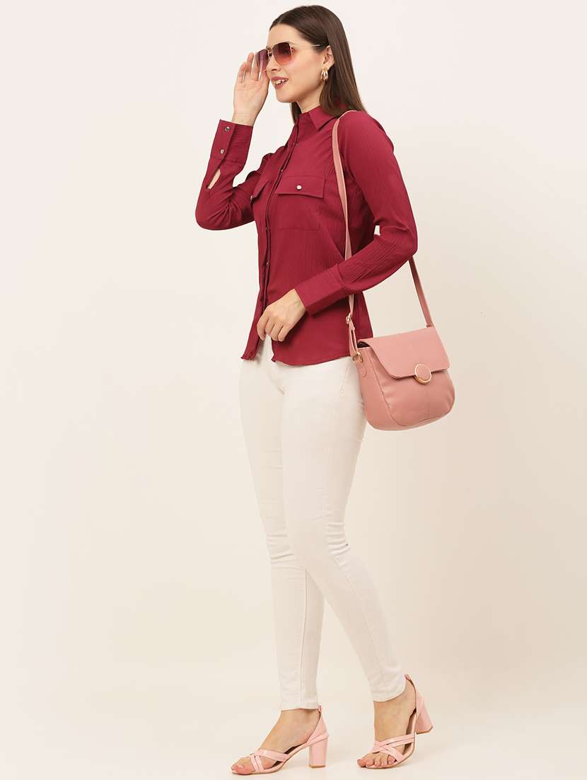 long sleeved solid regular shirt - 19145300 - Standard Image - 3