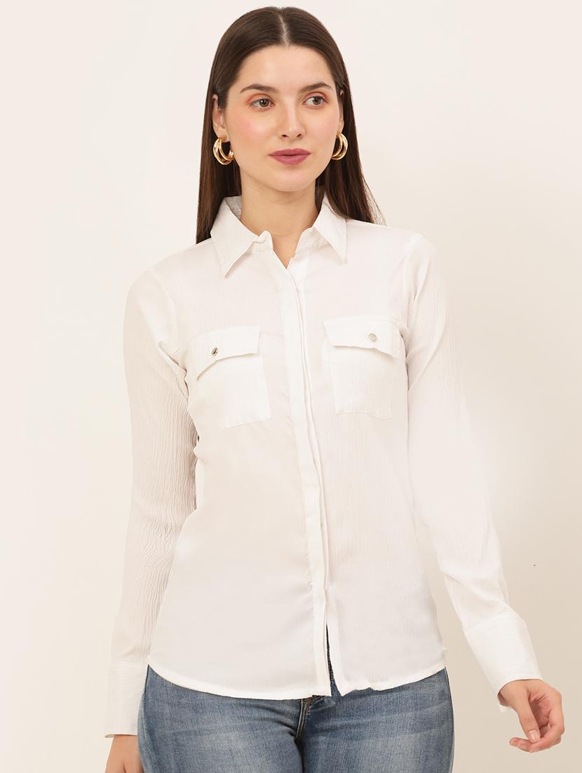 long sleeved solid regular shirt - 19145302 - Zoom Image - 0