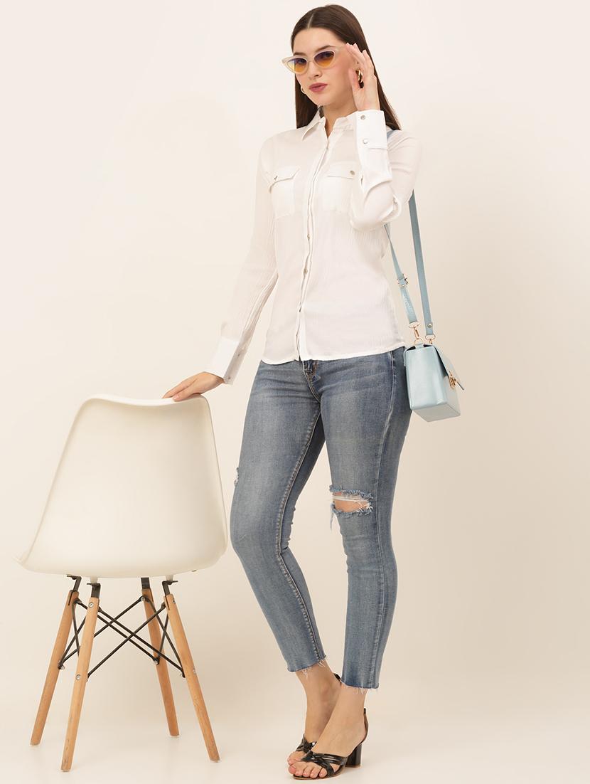 long sleeved solid regular shirt - 19145302 - Standard Image - 3