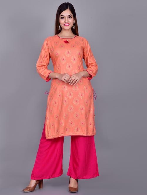 printed straight kurta  - 19145502 -  Standard Image - 0
