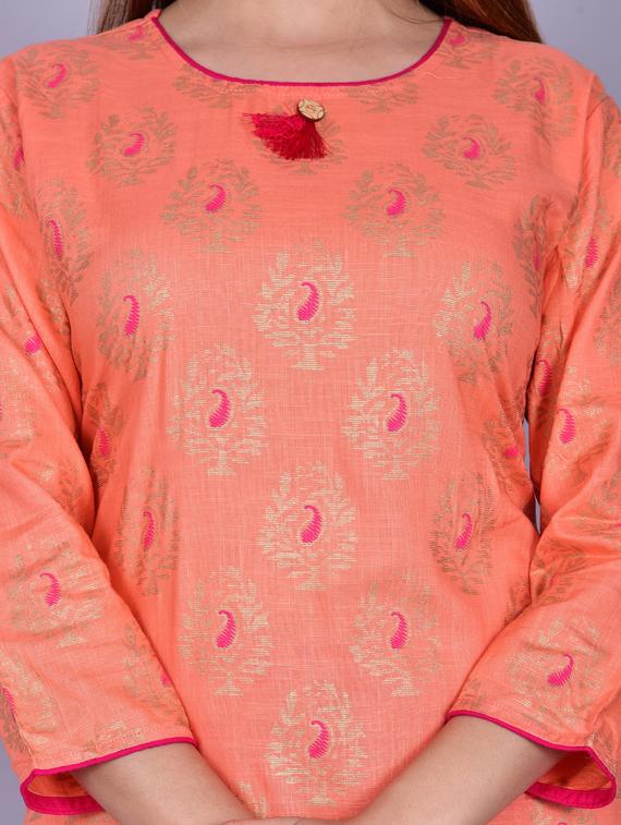 printed straight kurta - 19145502 - Standard Image - 3