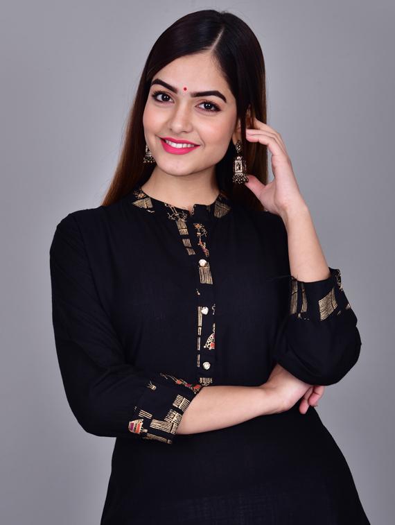 solid kurta sharara set - 19145697 - Standard Image - 3