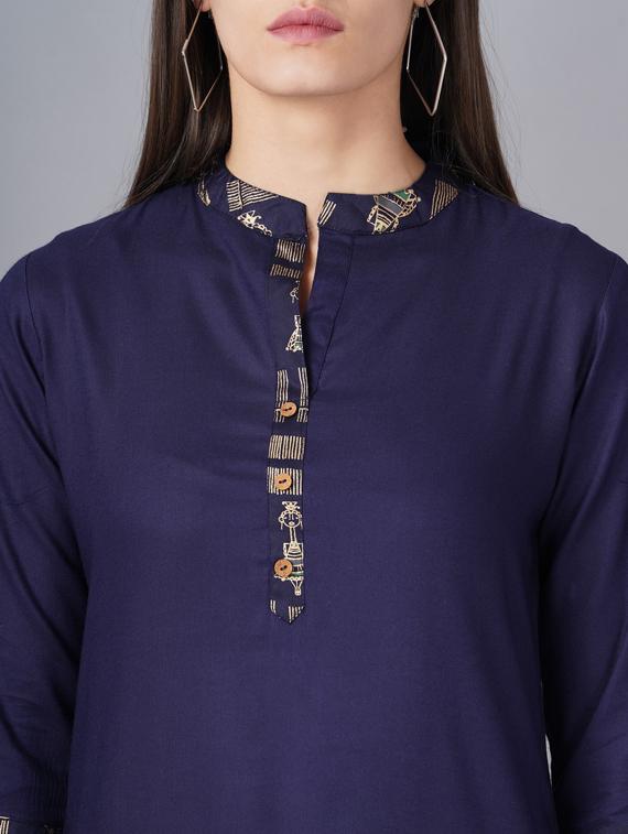 solid kurta sharara set - 19145698 - Standard Image - 3