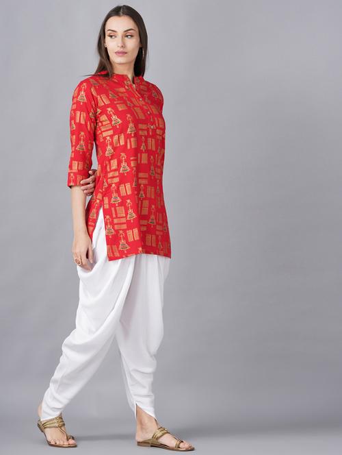 printed dhoti kurta set - 19145759 -  Standard Image - 0