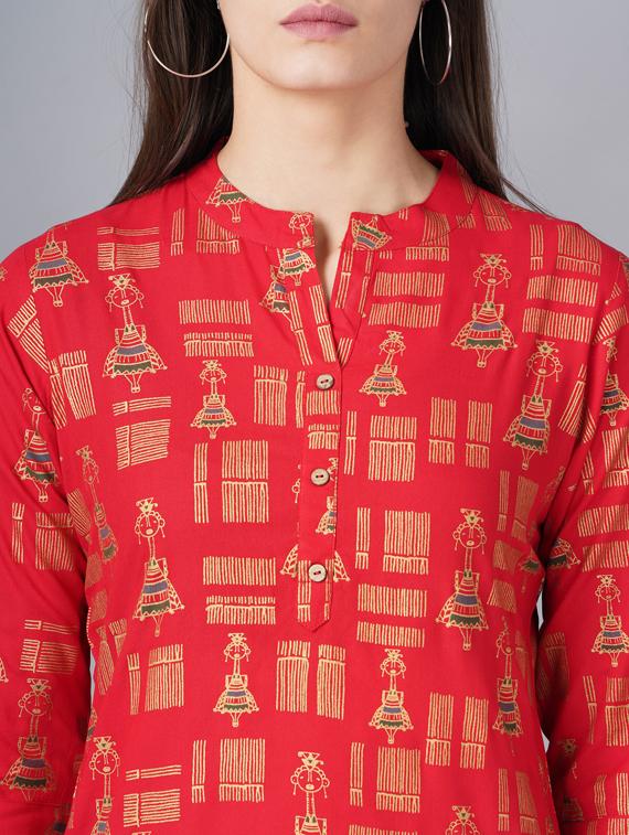 printed dhoti kurta set - 19145759 - Standard Image - 3