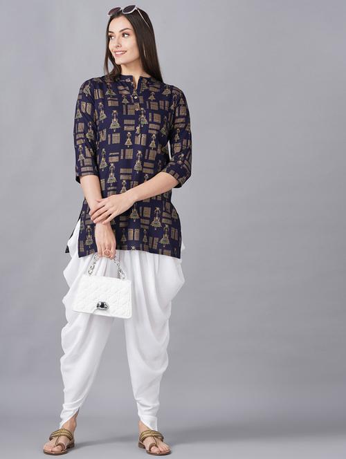 printed dhoti kurta set - 19145771 -  Standard Image - 0
