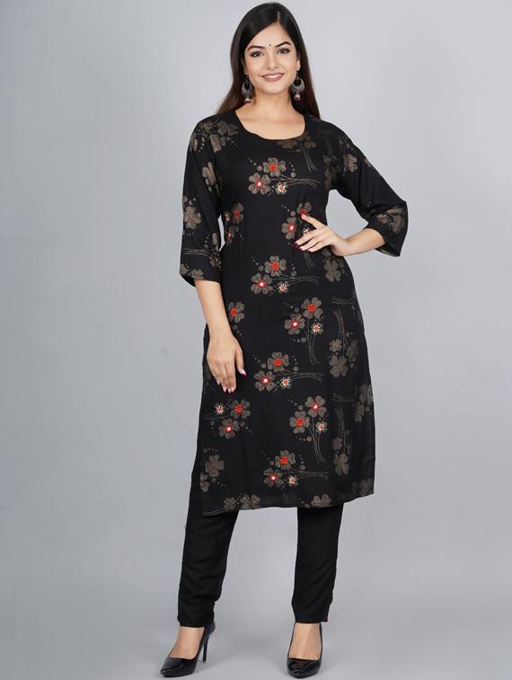 printed kurta pant set - 19145776 -  Zoom Image - 0
