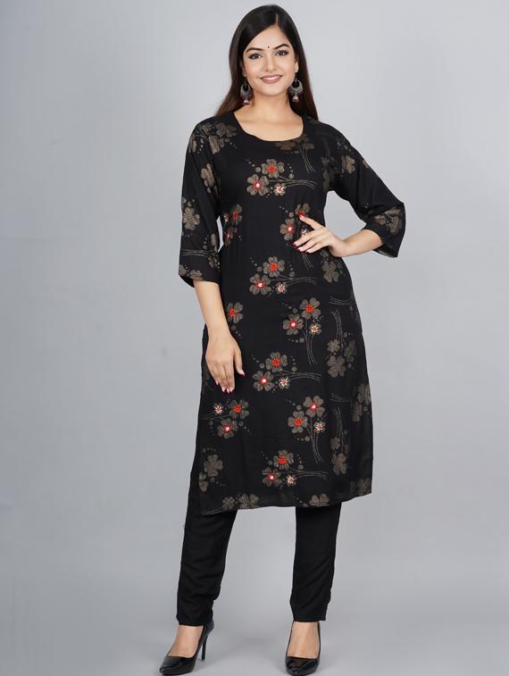 printed kurta pant set - 19145779 -  Zoom Image - 0