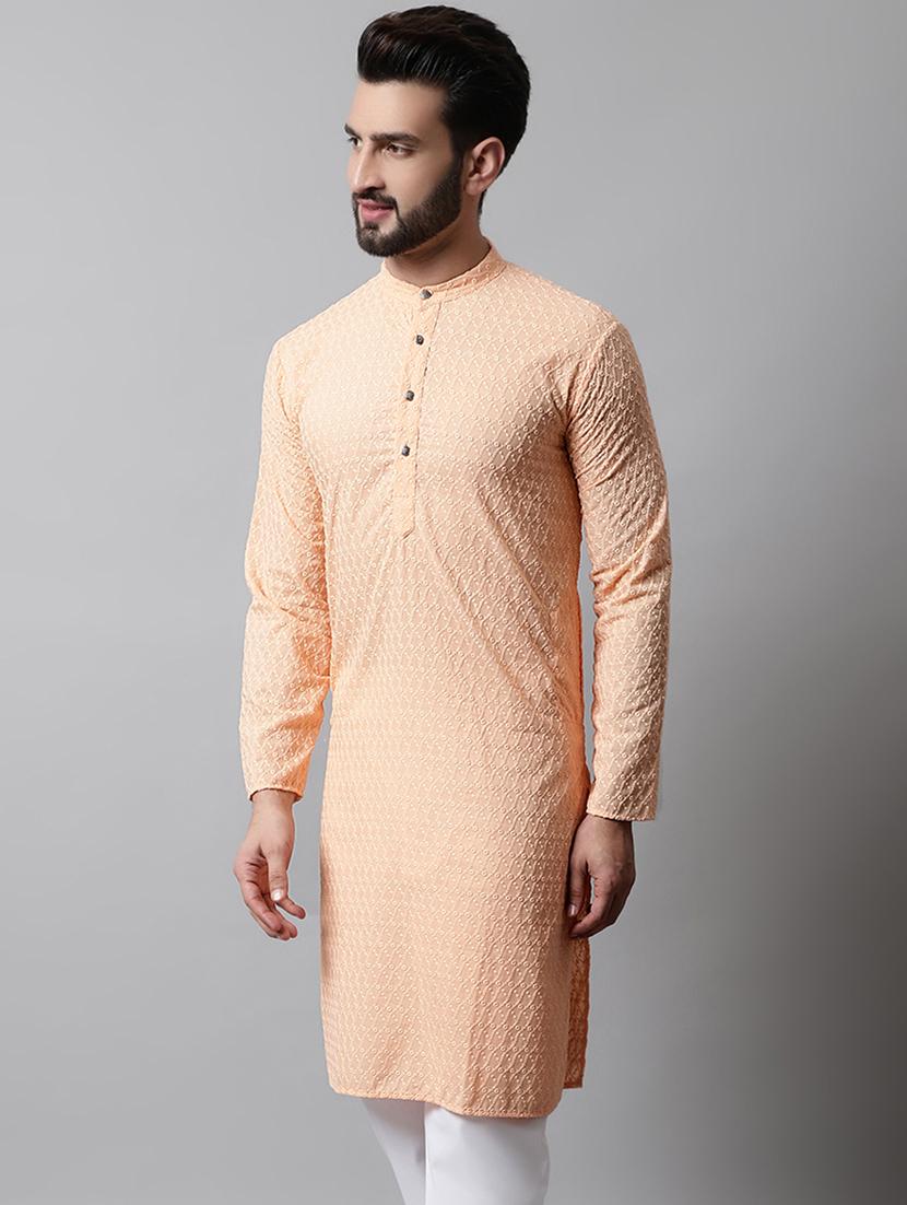 men's embroidered cotton kurta pajama sets - 19145911 - Zoom Image - 0