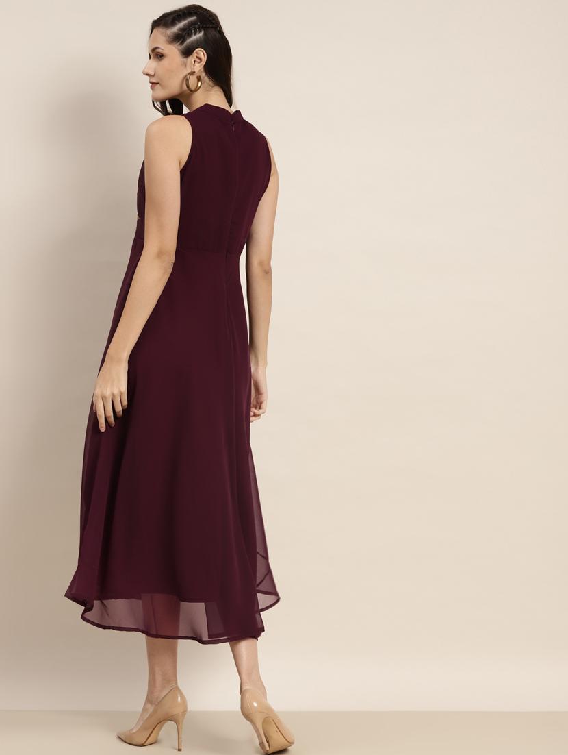 embroidered a-line ethnic dress - 19145927 - Standard Image - 3