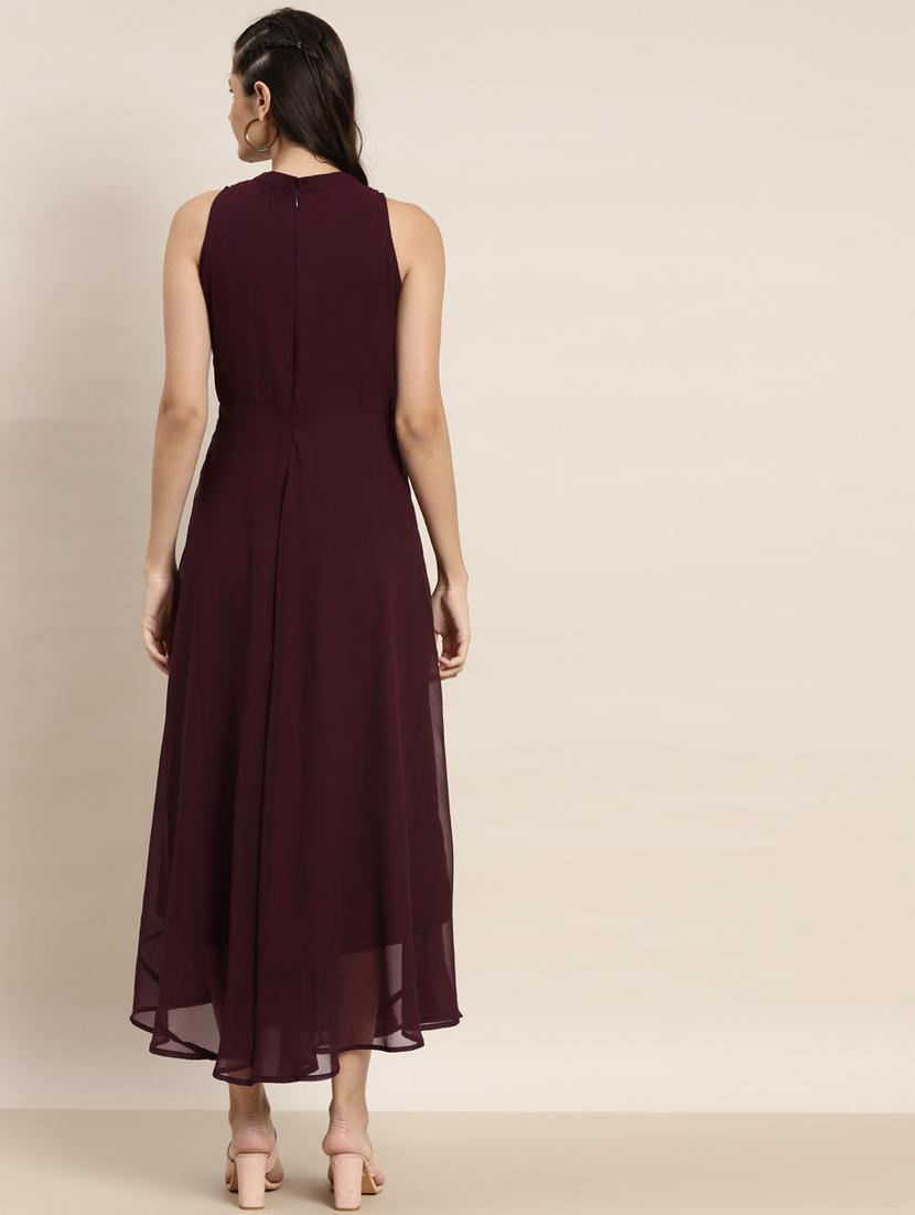 embroidered a-line ethnic dress - 19145929 - Standard Image - 3