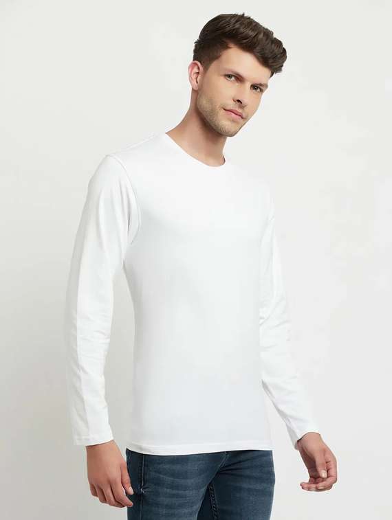 round neck chest printed t-shirt