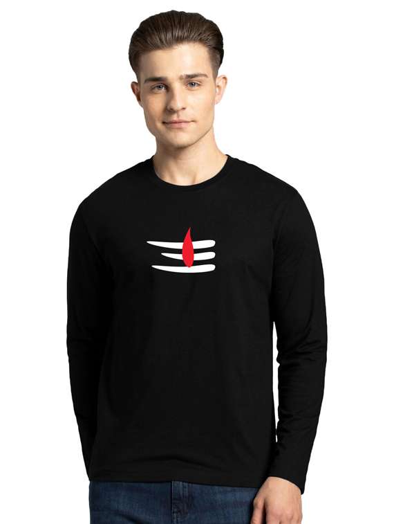 round neck chest printed t-shirt