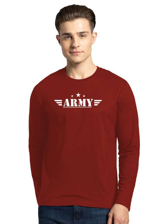 round neck chest printed t-shirt - 19146972 - Zoom Image - 0