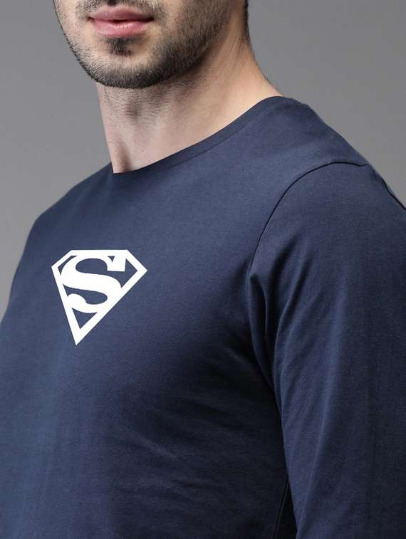 round neck chest printed t-shirt - 19146986 -  Standard Image - 3