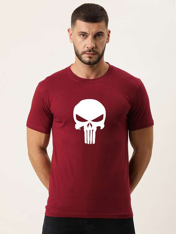 men round neck chest printed t-shirt - 19147035 -  Zoom Image - 0