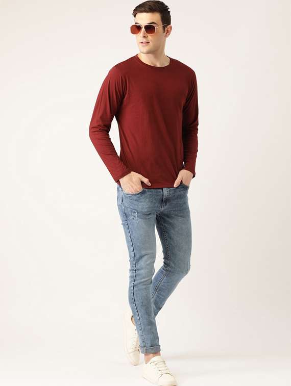 men solid round neck t-shirt - 19147067 -  Standard Image - 3