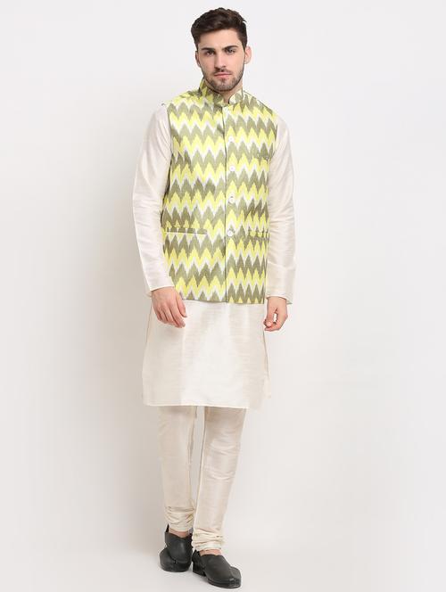 kurta pyjama with nehru jacket - 19147452 -  Standard Image - 0