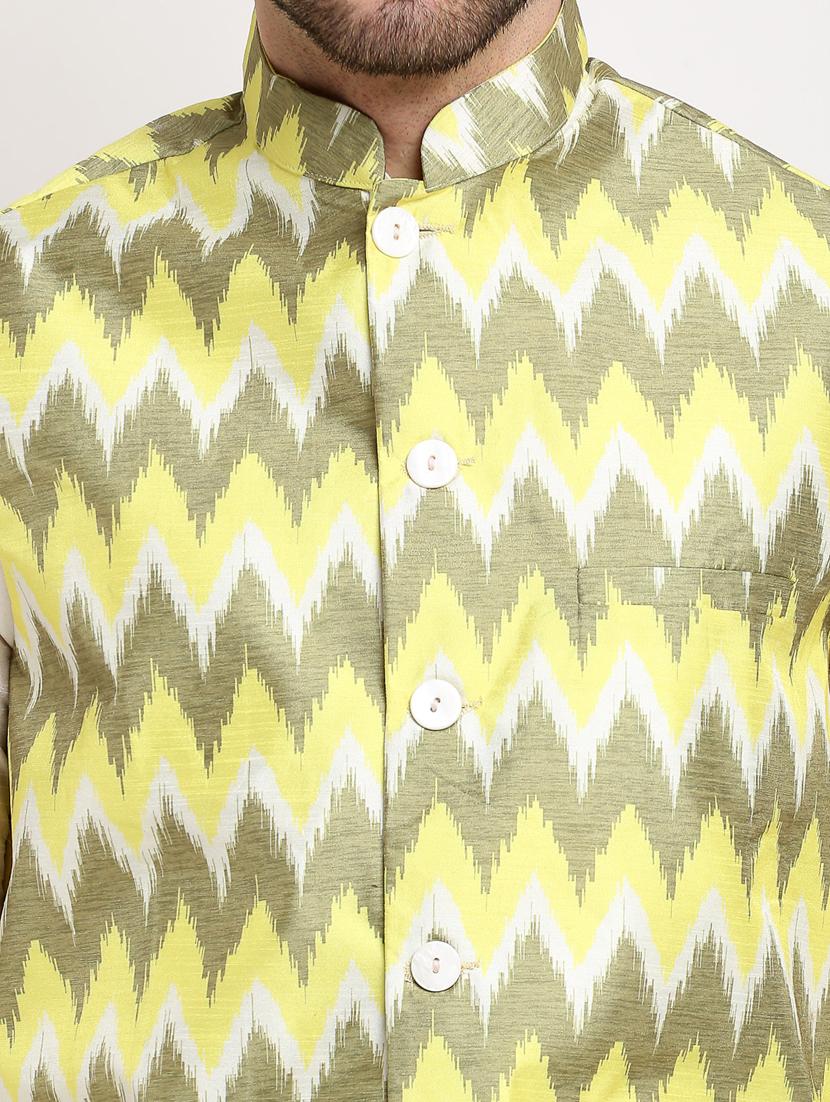 kurta pyjama with nehru jacket - 19147452 - Standard Image - 3