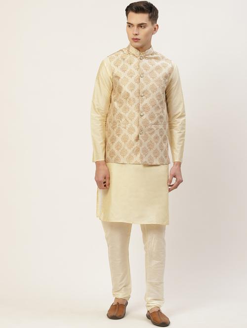kurta pyjama with nehru jacket - 19147460 -  Standard Image - 0