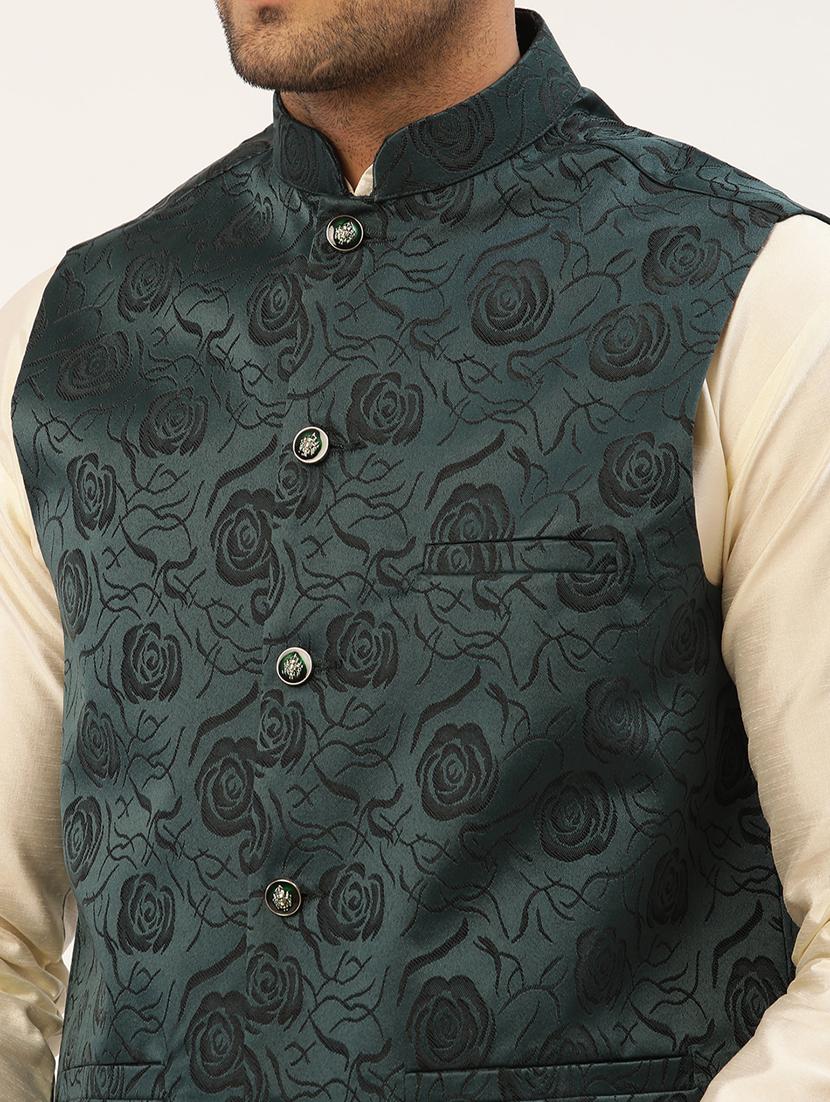 kurta pyjama with nehru jacket - 19147481 - Standard Image - 5