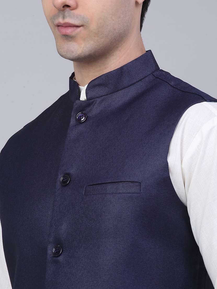 kurta pyjama with nehru jacket - 19147520 -  Standard Image - 5