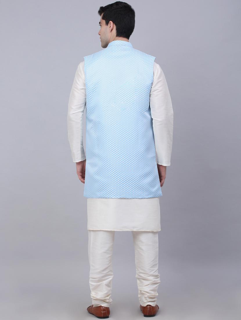 kurta pyjama with nehru jacket - 19147541 - Standard Image - 3