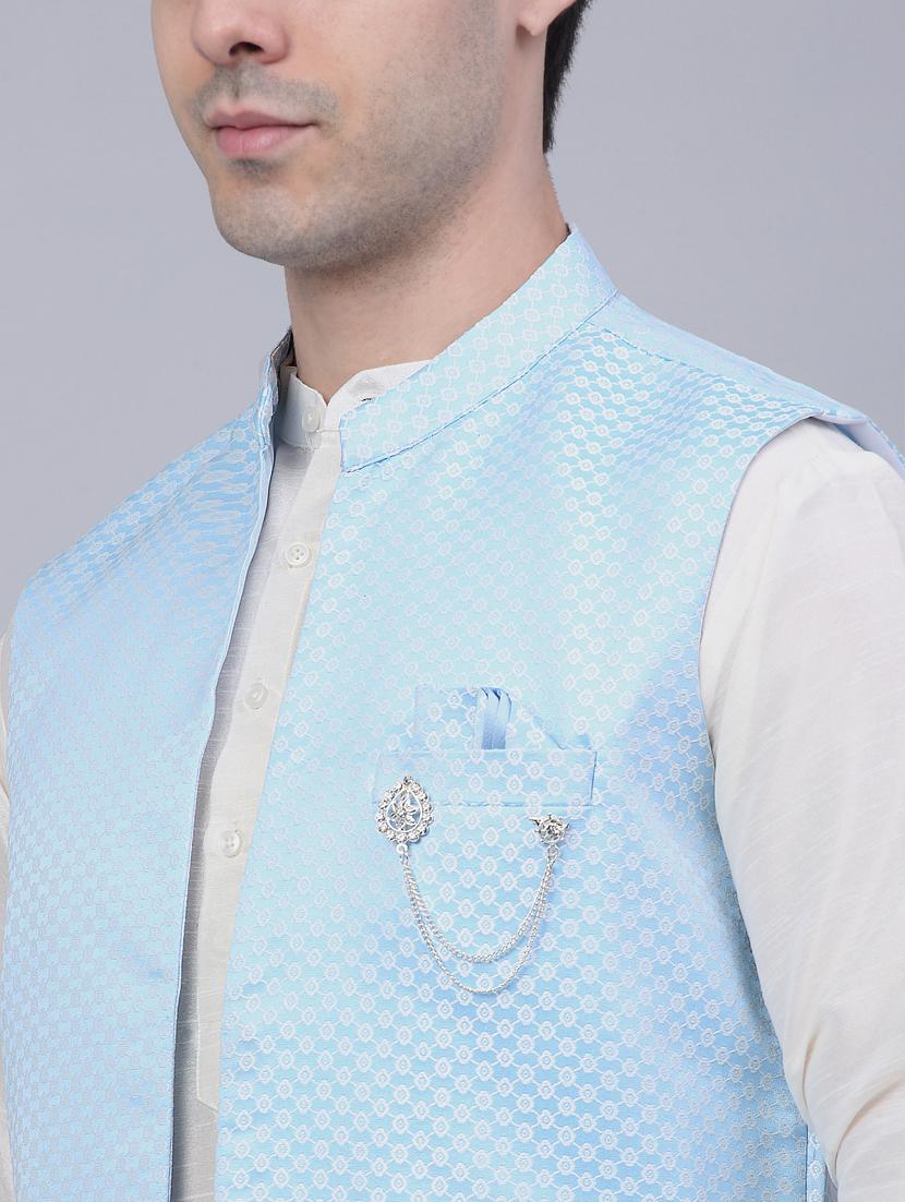 kurta pyjama with nehru jacket - 19147541 - Standard Image - 5