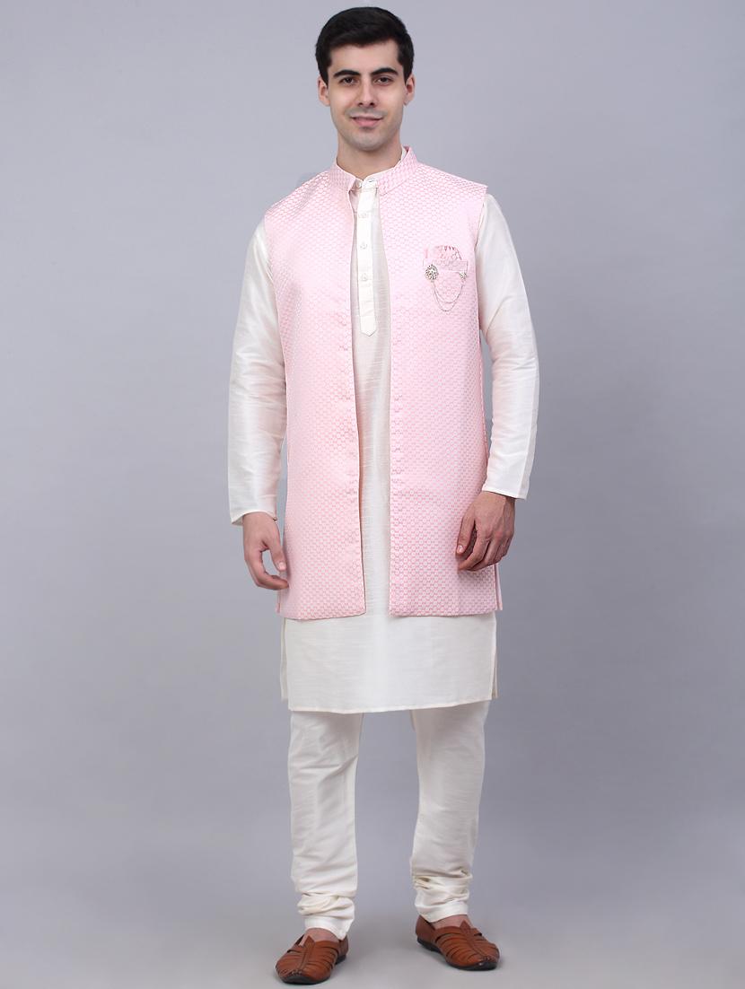 kurta pyjama with nehru jacket - 19147542 - Zoom Image - 0