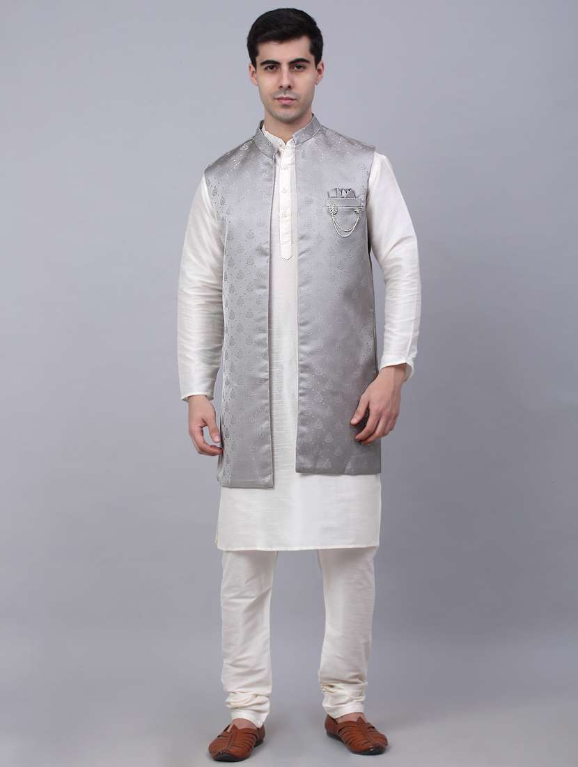 kurta pyjama with nehru jacket
