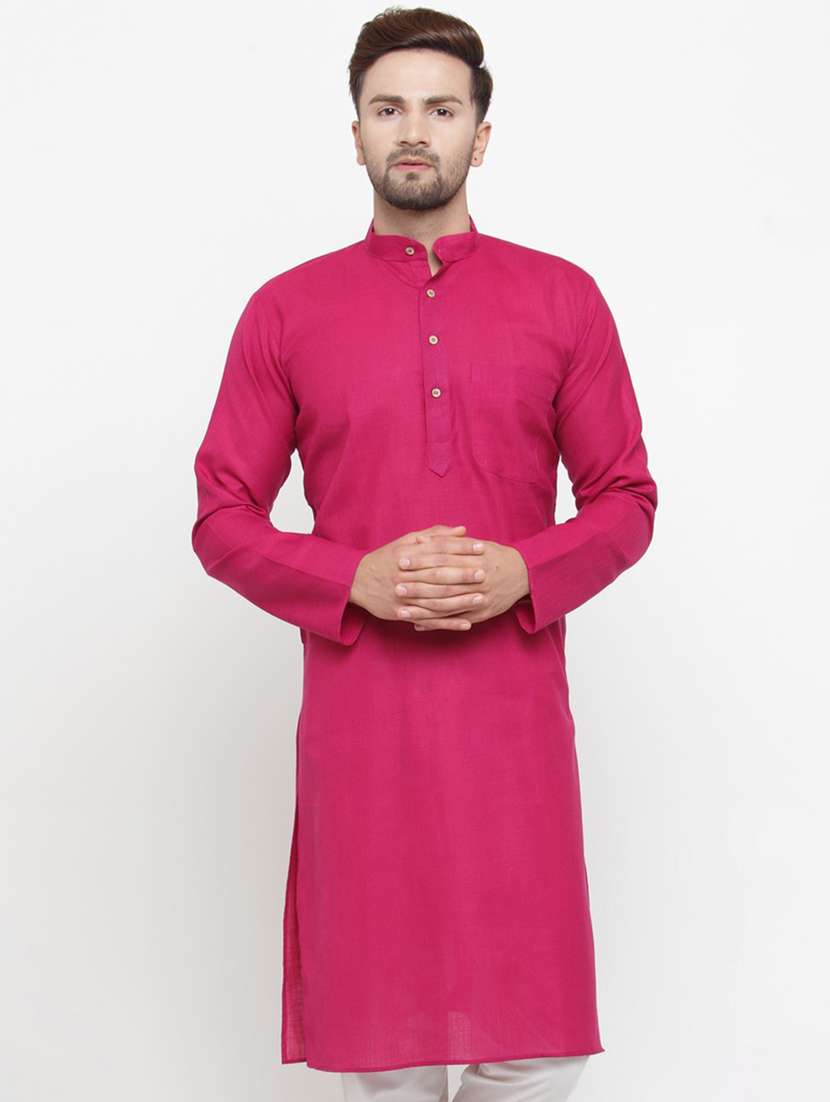 pink mandarin collar kurta