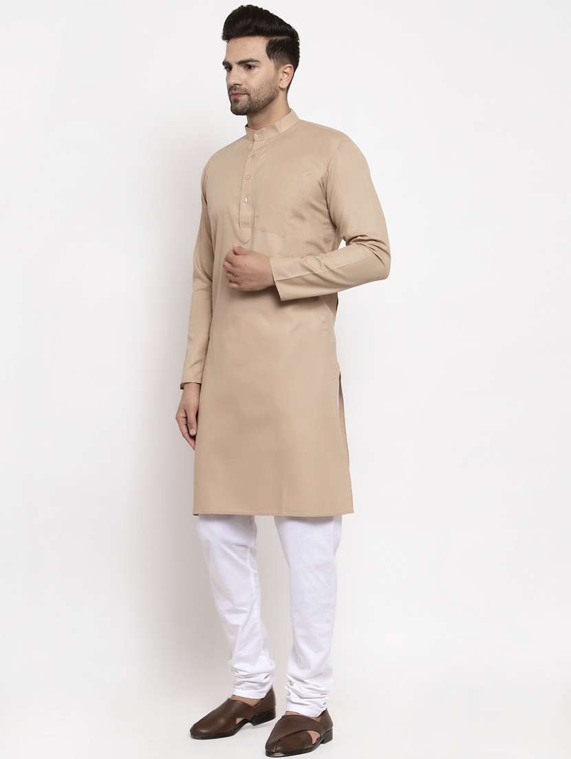 beige coloured kurta - 19147693 -  Standard Image - 3
