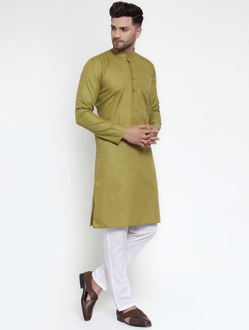 green coloured kurta - 19147702 -  Standard Image - 3