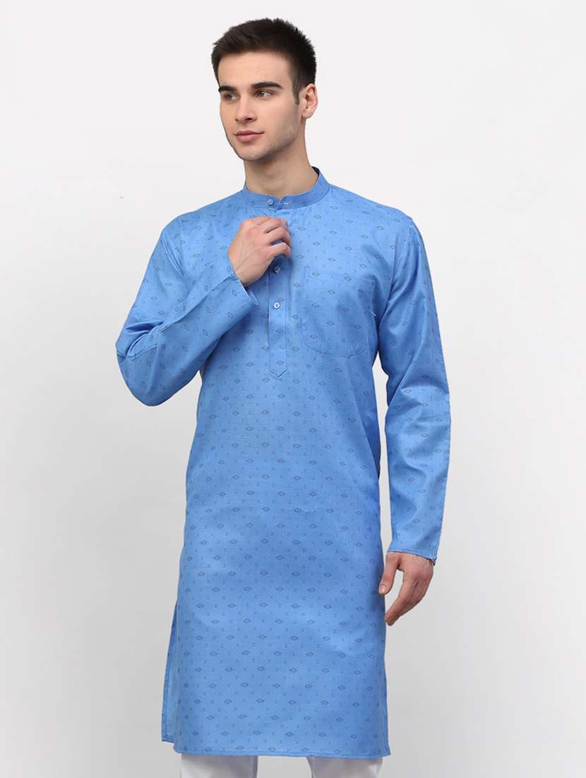 blue coloured long kurta - 19147722 - Zoom Image - 0
