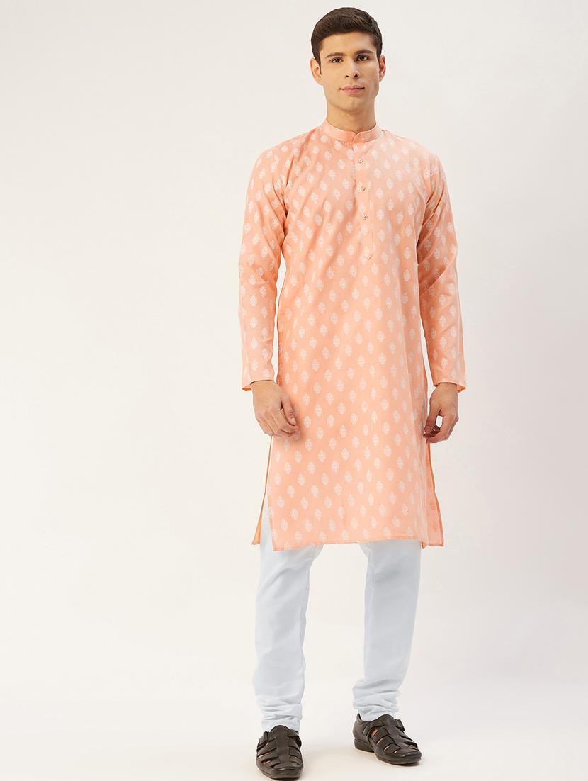 orange printed long kurta - 19147900 - Standard Image - 3