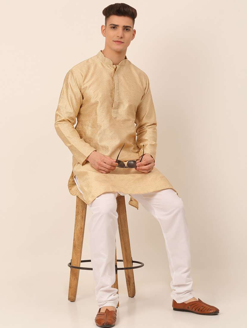 mandarin neck straight kurta - 19147955 - Standard Image - 3