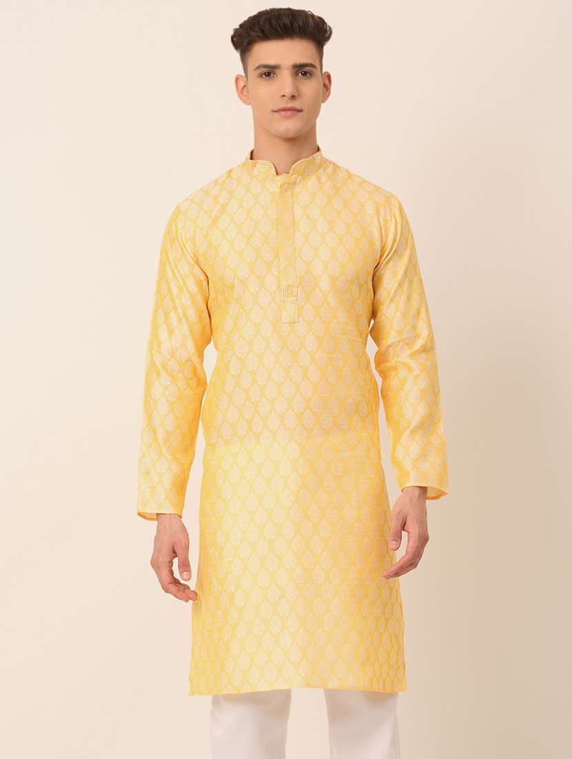  mandarin neck self design straight kurta  - 19147961 -  Zoom Image - 0