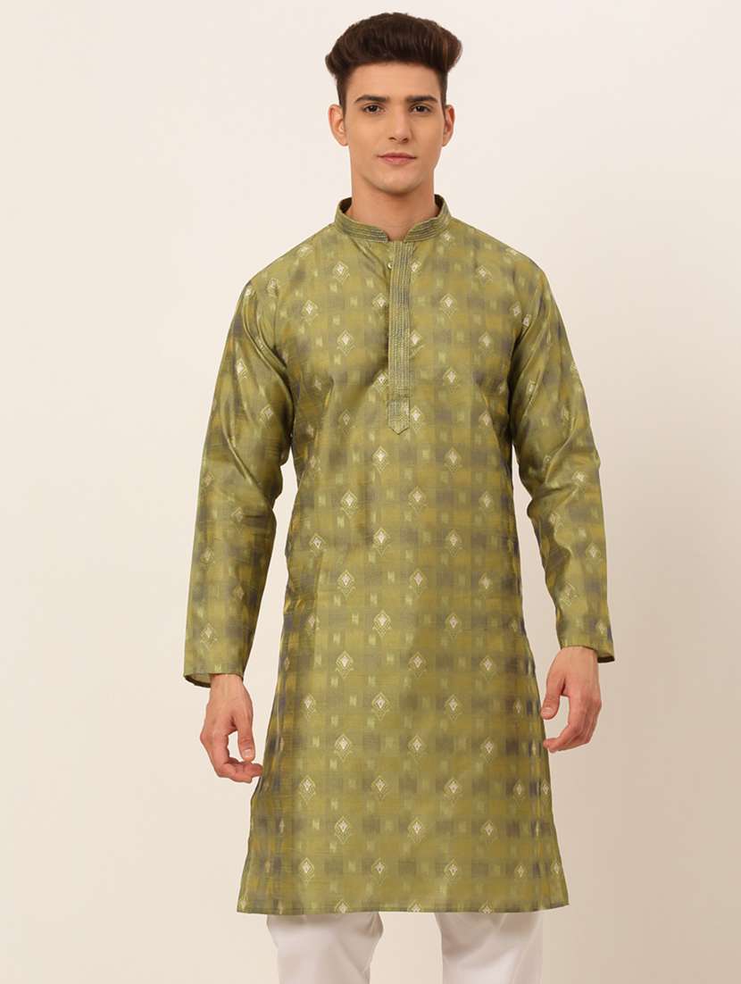 mandarin neck embroidered work straight kurta