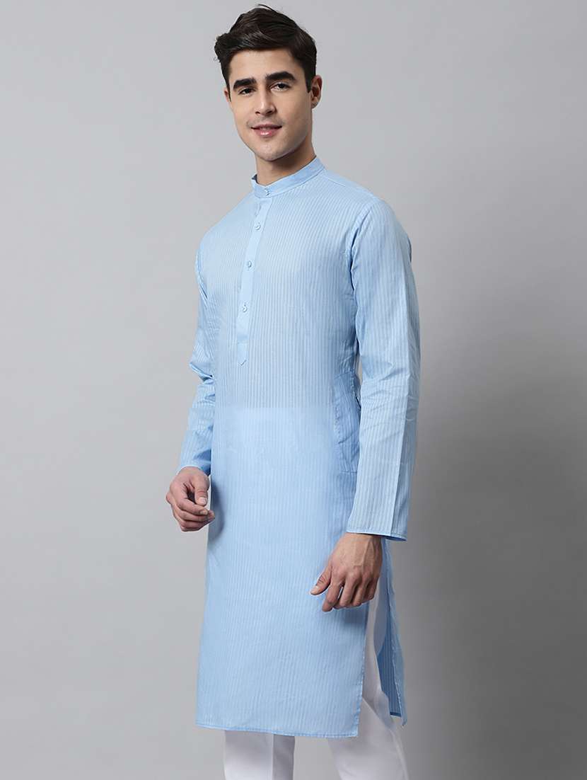  mandarin neck stripes straight kurta 