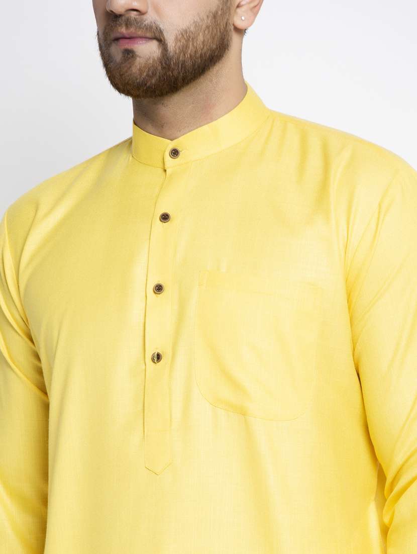 mandarin neck fancy long kurta - 19148170 - Standard Image - 3