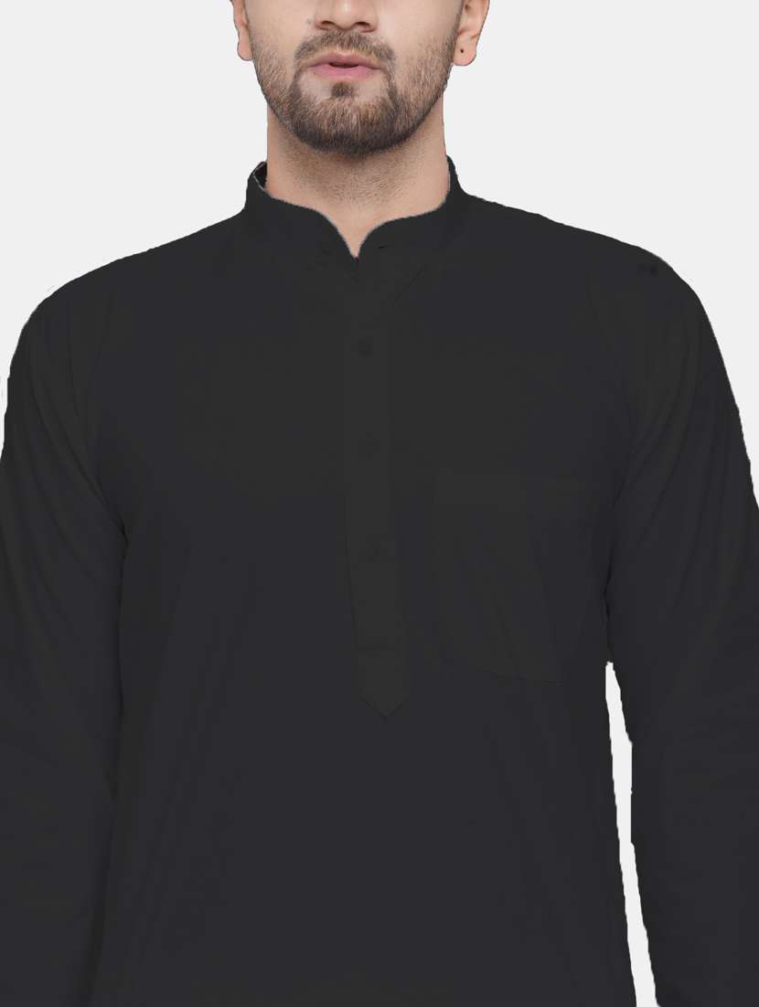 Mandarin Neck Fancy Long Kurta - 19148184 -  Standard Image - 3