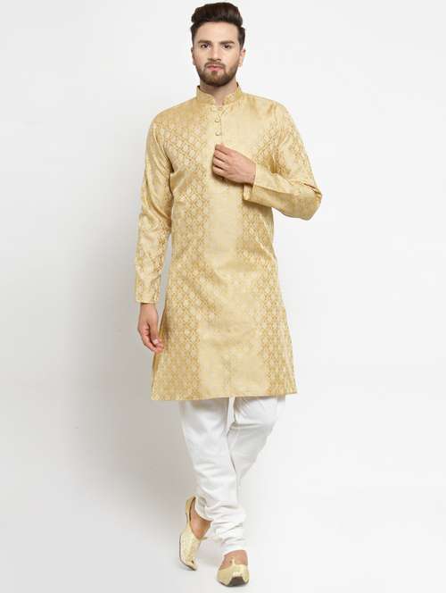 mandarin neck fancy long kurta - 19148211 -  Standard Image - 0