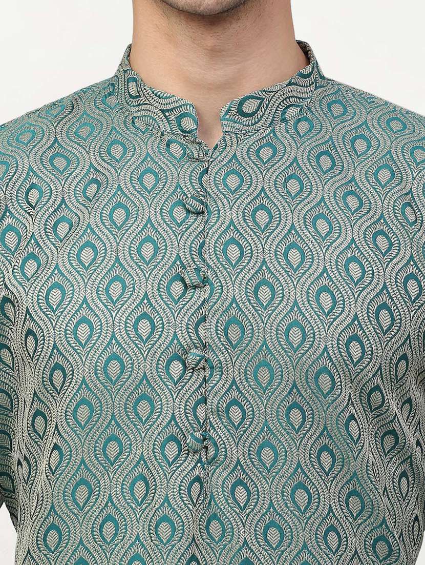mandarin neck fancy long kurta - 19148216 -  Standard Image - 3
