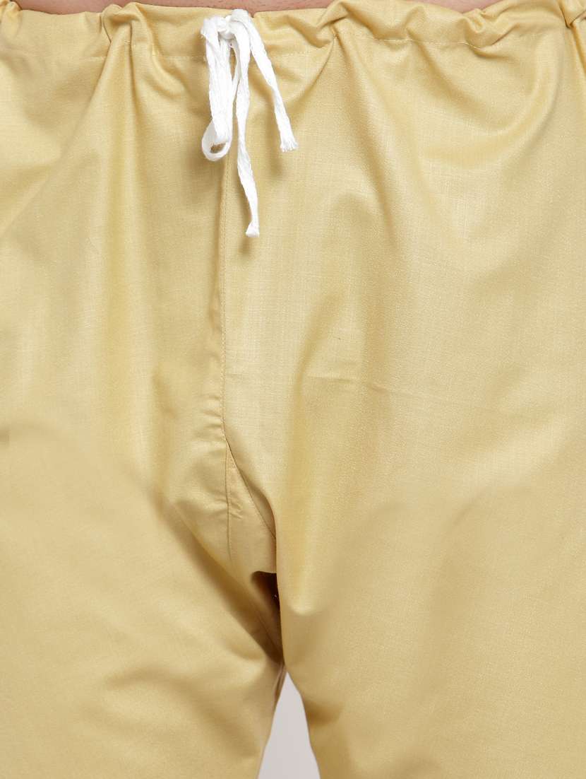 beige cotton kurta pyjama ethnic wear - 19148273 -  Standard Image - 3