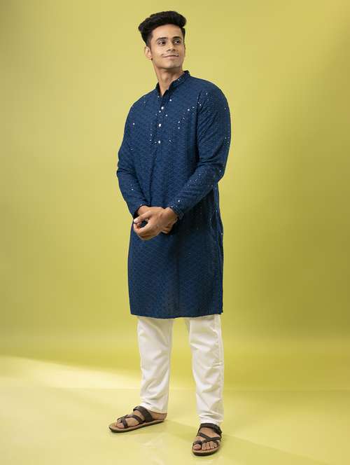 peacock cotton kurta pyjama ethnic wear - 19148626 -  Standard Image - 0