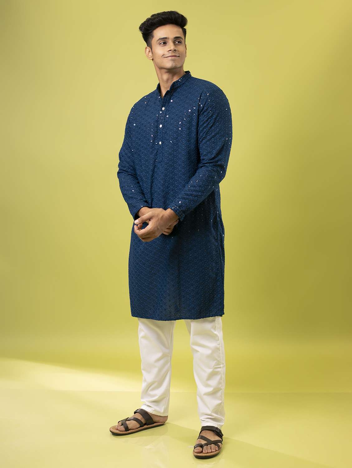 peacock cotton kurta pyjama ethnic wear - 19148626 -  Zoom Image - 0