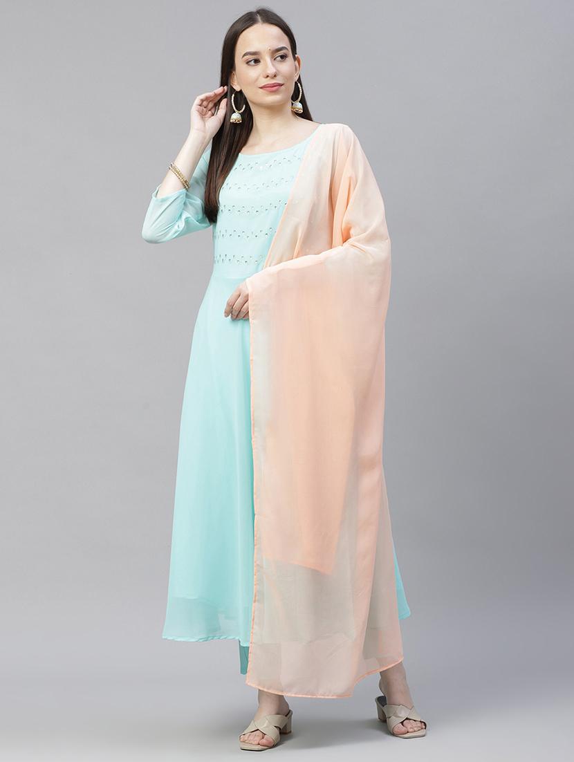 self design kurta pant set - 19149083 - Zoom Image - 0