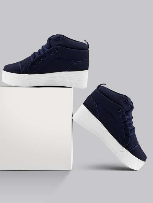 navy lace up sneaker - 19155400 -  Standard Image - 0