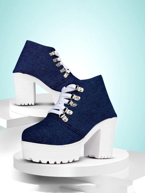 navy blue lace-up boot - 19155419 -  Standard Image - 0